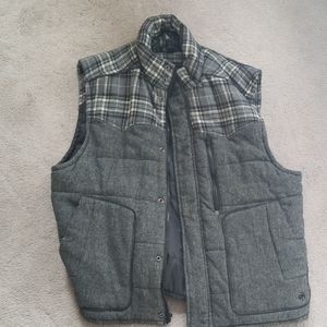 Grey plaid vest